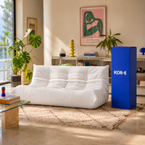 Doze Three Seater- בד זמש צבע off white