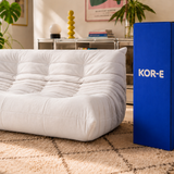 Doze Three Seater- בד זמש צבע off white