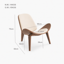 Oval Chair- צבע לבן קרם