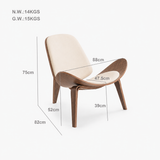 Oval Chair- צבע לבן קרם