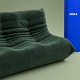 Doze Three Seater- בד זמש צבע ירוק