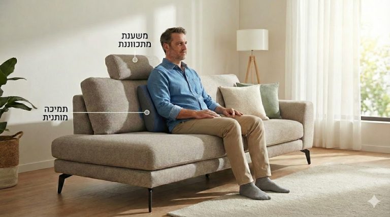 תמונת באנר למאמר איך לבחור מערכת ישיבה מתאימה למי שסובל מפריצת דיסק ומה חשוב לבדוק לפני שקונים